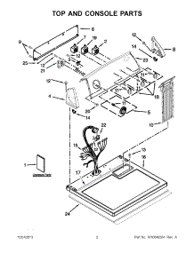02 - Top And Console Parts parts for Whirlpool Dryer 7MMGDC410BW0 from AppliancePartsPros.com