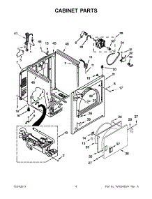 03 - Cabinet Parts parts for Whirlpool Dryer 7MMGDC410BW0 from AppliancePartsPros.com