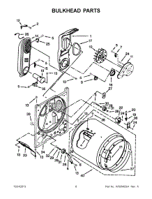 04 - Bulkhead Parts parts for Whirlpool Dryer 7MMGDC410BW0 from AppliancePartsPros.com