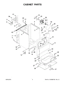 03 - Cabinet Parts parts for Whirlpool Laundry Center 7MWED1650EQ0 from AppliancePartsPros.com