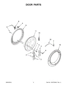 03 - Door Parts parts for Whirlpool Washer 7MWFW72HEDW0 from AppliancePartsPros.com