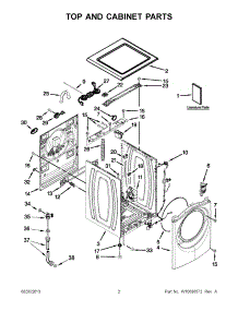 02 - Top And Cabinet Parts parts for Whirlpool Washer 7MWFW86HEBC0 from AppliancePartsPros.com
