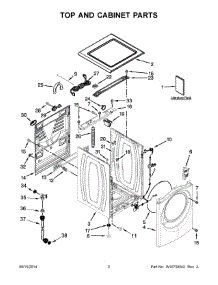02 - Top And Cabinet Parts parts for Whirlpool Washer 7MWFW87HEDC0 from AppliancePartsPros.com