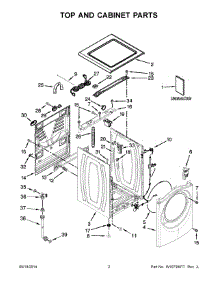 02 - Top And Cabinet Parts parts for Whirlpool Washer 7MWFW97HDBD0 from AppliancePartsPros.com