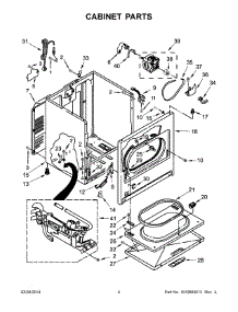 03 - Cabinet Parts parts for Whirlpool Dryer 7MWGD1600DQ0 from AppliancePartsPros.com
