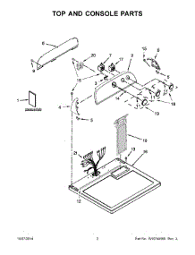 02 - Top And Console Parts parts for Whirlpool Dryer 7MWGD1600DQ1 from AppliancePartsPros.com