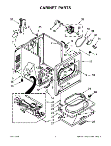 03 - Cabinet Parts parts for Whirlpool Dryer 7MWGD1600DQ1 from AppliancePartsPros.com