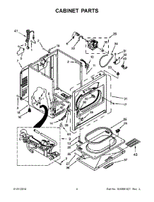 03 - Cabinet Parts parts for Whirlpool Dryer 7MWGD1601AW3 from AppliancePartsPros.com