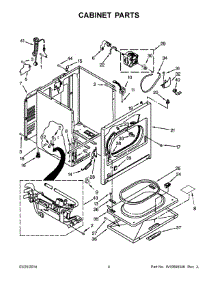 03 - Cabinet Parts parts for Whirlpool Dryer 7MWGD1705YM4 from AppliancePartsPros.com