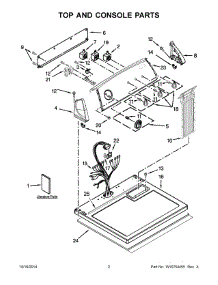 02 - Top And Console Parts parts for Whirlpool Dryer 7MWGD1705YM5 from AppliancePartsPros.com