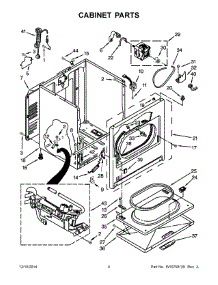03 - Cabinet Parts parts for Whirlpool Dryer 7MWGD1730YW5 from AppliancePartsPros.com
