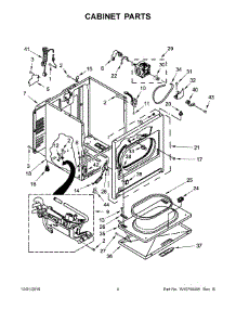 03 - Cabinet Parts parts for Whirlpool Laundry Center 7MWGD1800DM1 from AppliancePartsPros.com