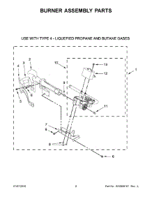05 - Burner Assembly Parts parts for Whirlpool Laundry Center 7MWGD1860EM0 from AppliancePartsPros.com