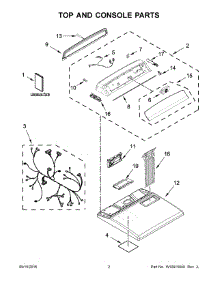 02 - Top And Console Parts parts for Whirlpool Laundry Center 7MWGD7000EW1 from AppliancePartsPros.com