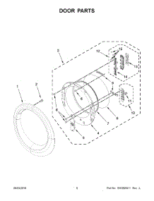05 - Door Parts parts for Whirlpool Laundry Center 7MWGD75HEFW0 from AppliancePartsPros.com