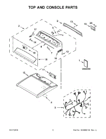 02 - Top And Console Parts parts for Whirlpool Laundry Center 7MWGD8000EW2 from AppliancePartsPros.com