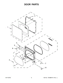 05 - Door Parts parts for Whirlpool Laundry Center 7MWGD8000EW2 from AppliancePartsPros.com
