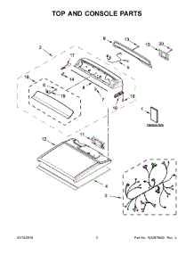 02 - Top And Console Parts parts for Whirlpool Laundry Center 7MWGD8500EC2 from AppliancePartsPros.com