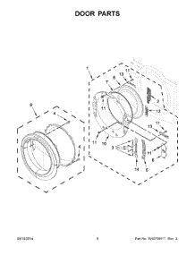 05 - Door Parts parts for Whirlpool Dryer 7MWGD87HEDC0 from AppliancePartsPros.com