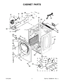 03 - Cabinet Parts parts for Whirlpool Dryer 7MWGD87HEDC1 from AppliancePartsPros.com