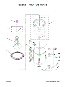04 - Basket And Tub Parts parts for Whirlpool Laundry Center 7MWTW1500EM1 from AppliancePartsPros.com