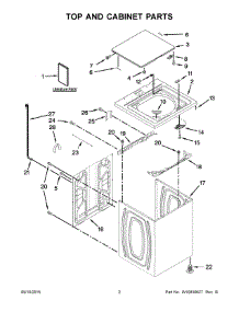 02 - Top And Cabinet Parts parts for Whirlpool Washer 7MWTW1502BM1 from AppliancePartsPros.com