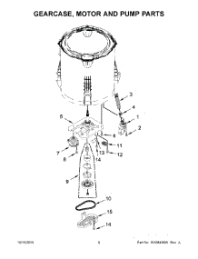 05 - Gearcase, Motor And Pump Parts parts for Whirlpool Washer 7MWTW1602BM1 from AppliancePartsPros.com