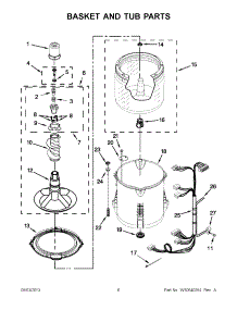 04 - Basket And Tub Parts parts for Whirlpool Washer 7MWTW1706BM0 from AppliancePartsPros.com