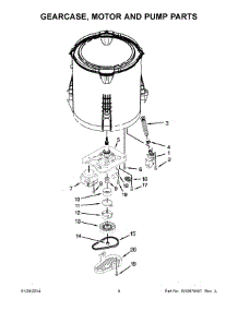 05 - Gearcase, Motor And Pump Parts parts for Whirlpool Washer 7MWTW1709DM0 from AppliancePartsPros.com