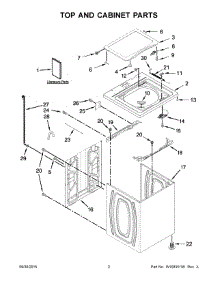 02 - Top And Cabinet Parts parts for Whirlpool Washer 7MWTW1715BM1 from AppliancePartsPros.com