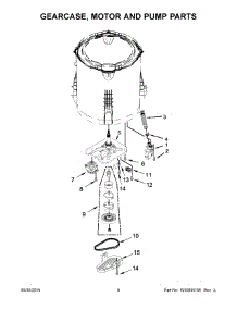 05 - Gearcase, Motor And Pump Parts parts for Whirlpool Washer 7MWTW1715BM1 from AppliancePartsPros.com