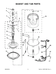 04 - Basket And Tub Parts parts for Whirlpool Washer 7MWTW1800DM0 from AppliancePartsPros.com