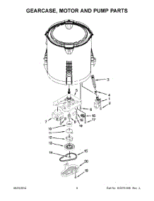 05 - Gearcase, Motor And Pump Parts parts for Whirlpool Washer 7MWTW1800DM0 from AppliancePartsPros.com