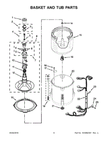 04 - Basket And Tub Parts parts for Whirlpool Laundry Center 7MWTW1805EM1 from AppliancePartsPros.com