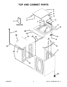 02 - Top And Cabinet Parts parts for Whirlpool Washer 7MWTW1812AW1 from AppliancePartsPros.com