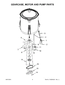 05 - Gearcase, Motor And Pump Parts parts for Whirlpool Washer 7MWTW1905DW1 from AppliancePartsPros.com