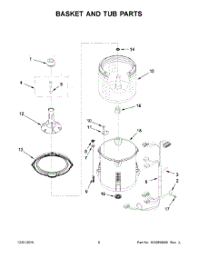 04 - Basket And Tub Parts parts for Whirlpool Washer 7MWTW1955EW0 from AppliancePartsPros.com