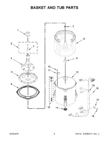 04 - Basket And Tub Parts parts for Whirlpool Laundry Center 7MWTW1955EW1 from AppliancePartsPros.com