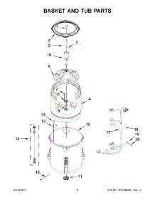 04 - Basket And Tub Parts parts for Whirlpool Laundry Center 7MWTW4925EW1 from AppliancePartsPros.com