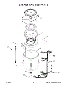 04 - Basket And Tub Parts parts for Whirlpool Laundry Center 7MWTW5521BW1 from AppliancePartsPros.com