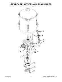05 - Gearcase, Motor And Pump Parts parts for Whirlpool Laundry Center 7MWTW5622BW1 from AppliancePartsPros.com