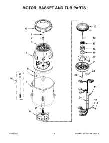 04 - Motor, Basket And Tub Parts parts for Whirlpool Laundry Center 7MWTW7000EW1 from AppliancePartsPros.com