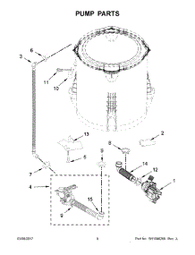 05 - Pump Parts parts for Whirlpool Laundry Center 7MWTW8500EC1 from AppliancePartsPros.com