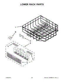 11 - Lower Rack Parts parts for Whirlpool Dishwasher 7WDF530PAYM7 from AppliancePartsPros.com