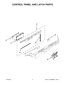 03 - Control Panel And Latch Parts parts for Whirlpool Dishwasher 7WDT790SAYM3 from AppliancePartsPros.com