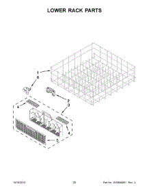 11 - Lower Rack Parts parts for Whirlpool Dishwasher 7WDT790SAYM3 from AppliancePartsPros.com