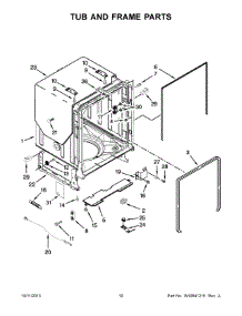 06 - Tub And Frame Parts parts for Whirlpool Dishwasher 7WDT950SAYM3 from AppliancePartsPros.com