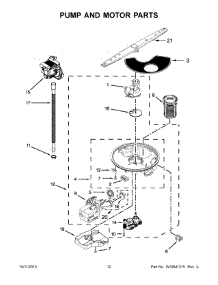 07 - Pump And Motor Parts parts for Whirlpool Dishwasher 7WDT950SAYM3 from AppliancePartsPros.com