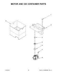 10 - Motor And Ice Container Parts parts for Whirlpool Refrigerator 7WF736SDAM11 from AppliancePartsPros.com