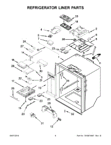 04 - Refrigerator Liner Parts parts for Whirlpool Refrigerator 7WF736SDAM12 from AppliancePartsPros.com